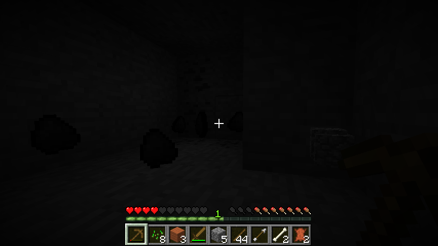 Minecraft drążenie tunelu kopalni.